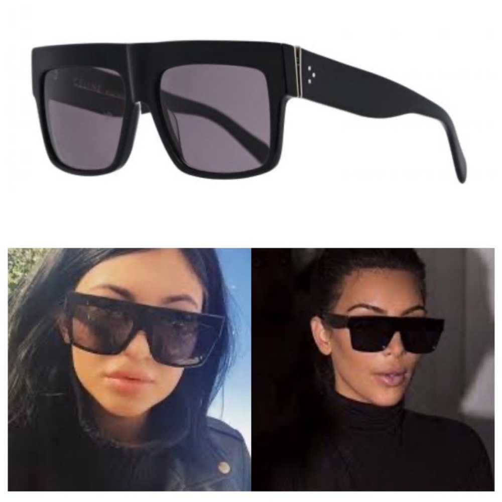 100% Authentic Celine Sunglasses 41756 Black Shield Glasses
